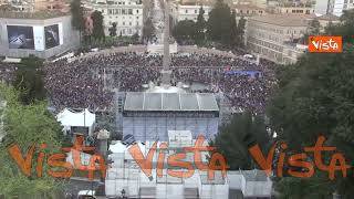 "Una piazza per l'Europa", la manifestazione a Roma vista dall'alto