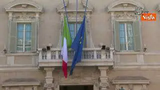 Bandiere a mezz'asta a Palazzo Madama per la Giornata nazionale in memoria delle vittime del covid