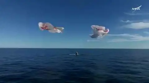 L'ammaraggio della Crew Dragon Freedom nel Golfo del Messico