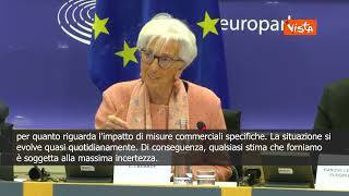 Lagarde (Bce): Dazi Usa del 25% ridurrebbero crescita zona euro dello 0,3%