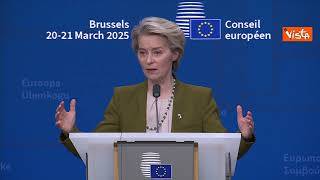 Von der Leyen: "Cambiare nome al ReArm Europe? Piano difesa è Prontezza 2030"