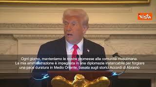 Trump: "Pace duratura in Medio Oriente basata su storici Accordi di Abramo"