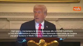 Trump: "Pace duratura in Medio Oriente basata su storici Accordi di Abramo"