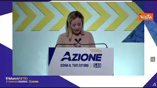 Meloni al congresso di Azione: "Sui dazi Usa agire con equilibrio"