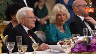 Re Carlo al Pranzo di Stato con Mattarella al Quirinale, in suo onore si esibiscono i "Royal Pipers"