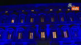 Giornata mondiale del Parkinson, la facciata di Palazzo Madama illuminata di blu