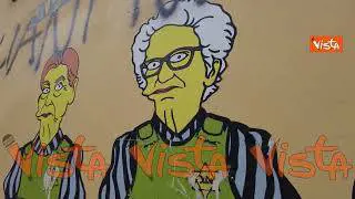 "Israeliani nazi", sfregiato il murales con Liliana Segre, Edith Bruck e Sami Modiano a Milano