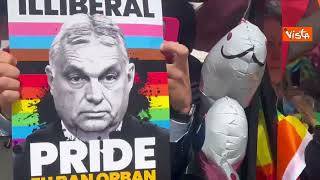 Stretta anti-Lgbt in Ungheria, +Europa sfila con un "mini Pride" davanti Ambasciata ungherese a Roma