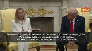 Meloni a Trump: Perdonami se promuovo il mio Paese, ma sei un businessman...