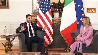Meloni riceve Jd Vance: "Italia e Usa determinati a rafforzare la cooperazione"
