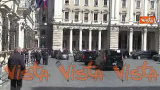 Il vicepresidente Usa JD Vance lascia Palazzo Chigi dopo l'incontro con la premier Meloni
