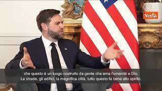 Vance: "Roma costruita da gente che ama l'umanità e Dio, fa bene a spirito essere qui"