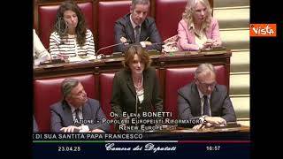 L'omaggio per Papa Francesco alla Camera, Bonetti (Azione): "La sua era la Chiesa di tutti"