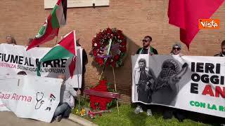 25 Aprile, corona Pro Palestina a caduti resistenza "antifascista e antisionista" a Porta San Paolo