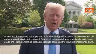Trump in partenza per Roma per funerali Papa Francesco: “Avrò incontri con i leader”