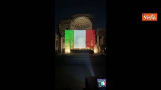 25 Aprile, il Tempio di Venere a Roma illuminato con il Tricolore