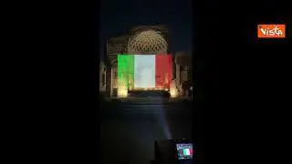 25 Aprile, il Tempio di Venere a Roma illuminato con il Tricolore