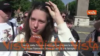 Le voci dei fedeli in visita alla tomba di Papa Francesco a S. Maria Maggiore: "E' stato un grande"
