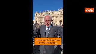 Eugenio Giani ai funerali di Papa Francesco: "Ha segnato la storia dell'umanità"