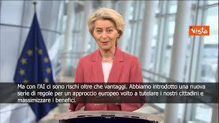 Von der Leyen: In Europa vogliamo essere leader per l'intelligenza artificiale SOTTOTITOLI