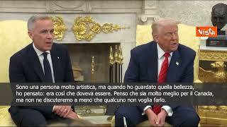 Trump a Carney alla Casa Bianca: Tra Usa e Canada sarebbe un matrimonio meraviglioso