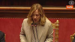 Meloni a M5s in Senato: "Non racconto Paese perfetto, ma si sta meglio di quando c'eravate voi"