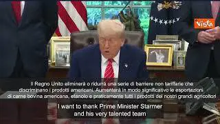 Trump: Usa e Gran Bretagna hanno firmato un grande accordo per entrambi i Paesi