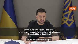 Zelensky: Domani incontro "coalizione volenterosi" in Ucraina