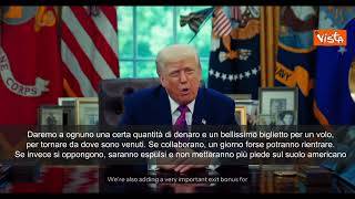 Trump lancia piano auto-rimpatrio: 1.000 Dollari a irregolari che lasciano Usa volontariamente