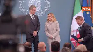 Vertice intergovernativo tra Italia e Grecia, con Meloni e il primo ministro greco Mitsotakis