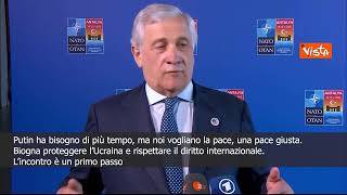 Tajani: Incontro a Istanbul? Sono ottimista ma non so se Russia vuole ora il cessate il fuoco