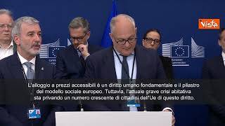 Emergenza abitativa, Gualtieri a Bruxelles: Usare fondi Pnrr rimasti per case popolari