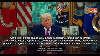 Trump: Misure senza precedenti per fermare antisemitismo dilagante in scuole e università