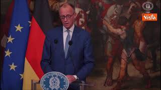 Merz: Meloni una dei protagonisti principali in Europa, grazie per suo viaggio negli Usa
