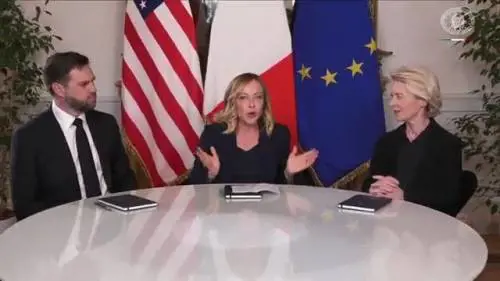 Meloni, Vance e von der Leyen a Palazzo Chigi prima del vertice Ue-Usa