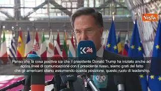 Rutte (Nato): "Buon segno la telefonata Putin-Trump e coordinamento con leader europei"