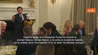 Marco Rubio su Meloni: Parla inglese eccellente, l'ha imparato con canzoni Michael Jackson
