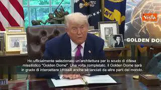Trump annuncia "Golden Dome" per proteggere USA: Intercetterà missili lanciati da tutto il mondo
