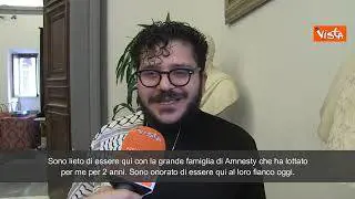 Patrick Zaki: "Lieto di far parte della famiglia di Amnesty che ha lottato per me"
