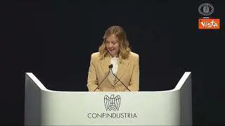 Meloni all'Assemblea di Confindustria: "Abbiamo restituito centralità al nostro Paese"