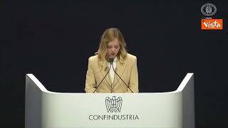 Meloni a Confindustria: "Pensate in grande, io farò lo stesso"