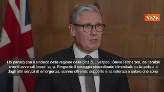 Auto travolge corteo tifosi, Starmer: "L'intero Paese è al fianco di Liverpool"