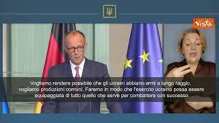 Merz: Aiuteremo l'Ucraina a produrre armi a lungo raggio