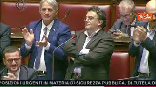 Dl sicurezza, la protesta del dem Mancini in Aula: "Resto in silenzio, faccio come il Governo"