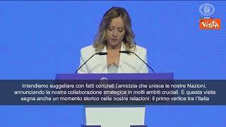 Meloni ad Astana: "Momento storico per le nostre relazioni"