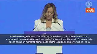 Meloni ad Astana: "Momento storico per le nostre relazioni"