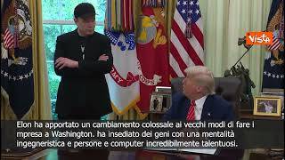 Musk lascia l'amministrazione americana, i ringraziamenti di Trump