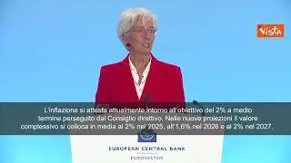 Bce taglia tassi dal 2,25% al 2%, Lagarde: Ora ben posizionati, ma incertezza è estrema