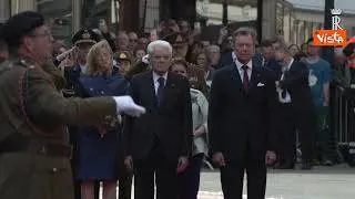 Mattarella in Lussemburgo incontra il Granduca Enrico, ecco gli onori militari