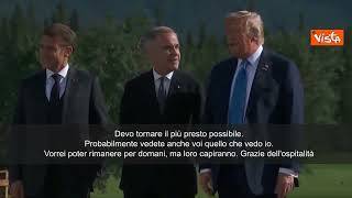 Trump lascia G7 in anticipo: Devo tornare prima possibile. Vedete anche voi quello che vedo io